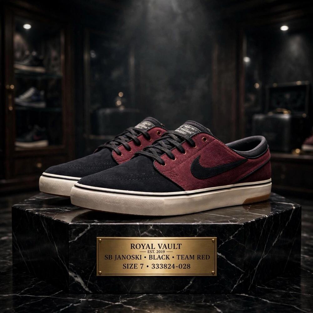 Size 7 - Nike SB Zoom Janoski Black Team Red Ivory 333824-028 OG Box